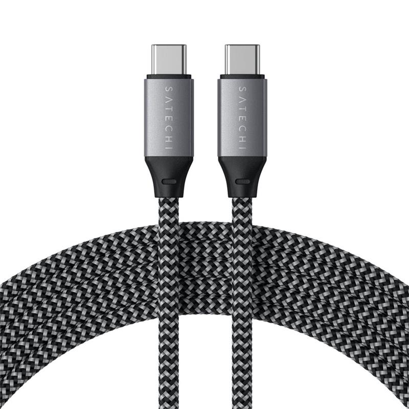 Satechi kábel USB-C to USB-C Cable 100W 2m - Space Gray