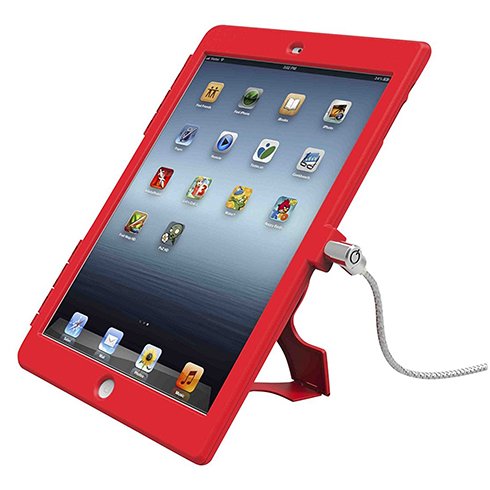 Compulocks Lockable iPad Air Security Case with 6-Foot Cable, Red