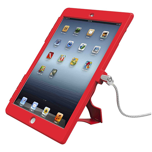 Compulocks Lockable iPad Air Security Case with 6-Foot Cable, Red