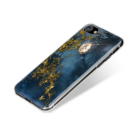 Swarovski kryt Treasure pre iPhone 8 - Onyx/Gold Skull
