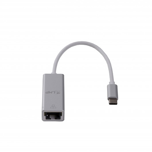 LMP adaptér USB-C to Gigabit Ethertnet - Silver Aluminium