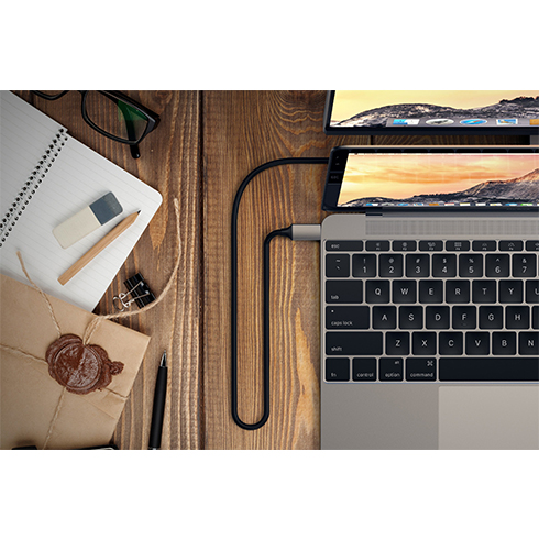 Satechi kábel USB-C to HDMI 2.0 Ultra HD 4K 60Hz, 1.8 m - Space Gray