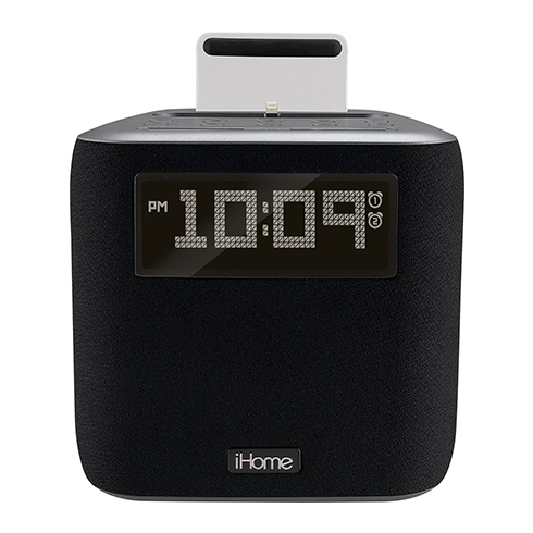 iHome Dual Alarm FM Clock Radio with Lightning Connector - Gunmetal