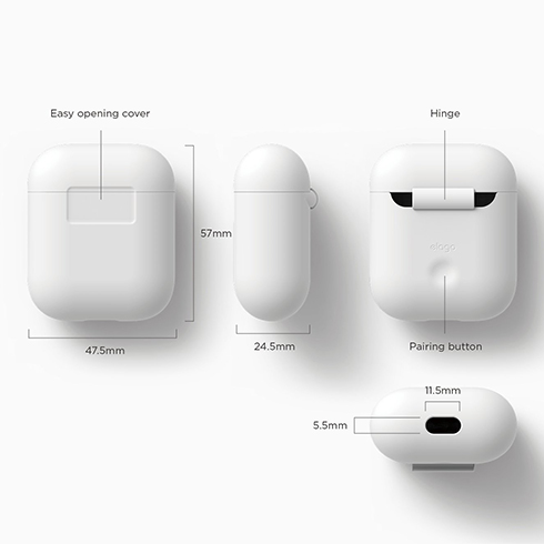 Elago Airpods Silicone Case-White