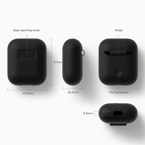 Elago Airpods Silicone Case - Black