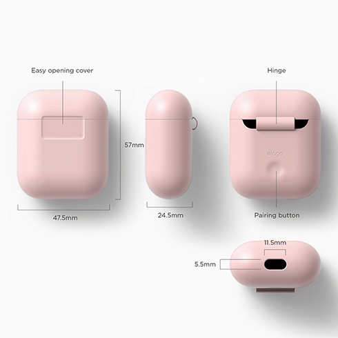 Elago Airpods Silicone Case - Lovely Pink
