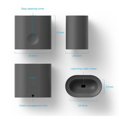 Elago Airpods Charging Stand - Dark Grey
