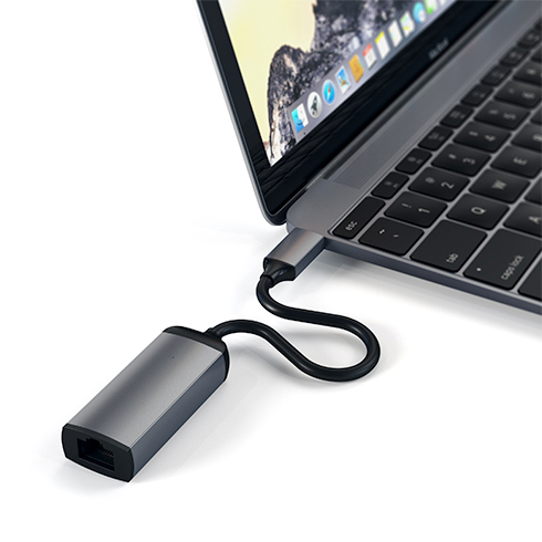 Satechi adapter USB-C to Gigabit Ethernet - Space Gray Aluminium