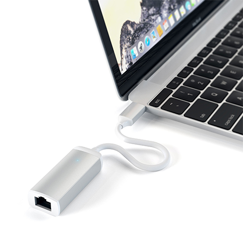 Satechi adaptér USB-C to Gigabit Ethernet-Silver Aluminium