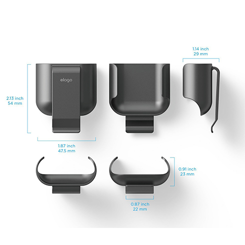 Elago Airpods Carrying Clip - Metalic Dark Gray