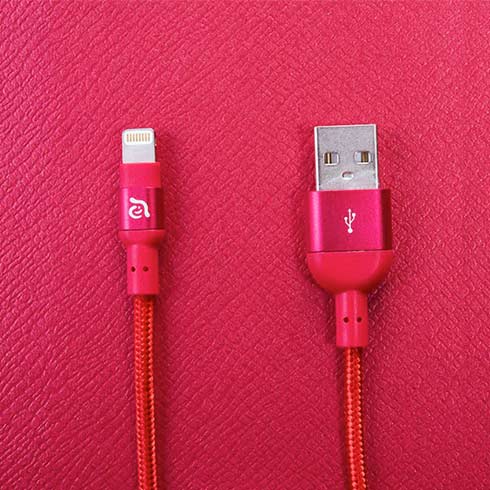 Adam Elements kábel PeAk II 120B Lightning to USB 1,2m - Red