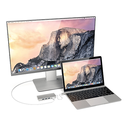 Satechi USB-C Multiport adaptér 4K 8ports V2 - Silver Aluminium