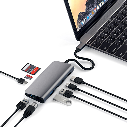 Satechi USB-C Multimedia adapter - Space Gray Aluminium