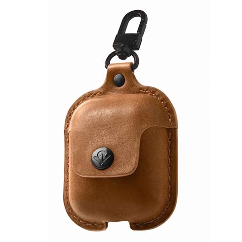 TwelveSouth AirSnap Leather Case pre Apple Airpods - Cognac