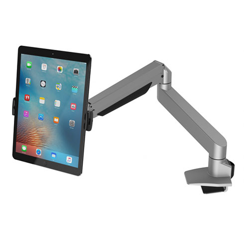 Compulocks Cling Reach Universal Tablet Articulating Arm, Silver/Black