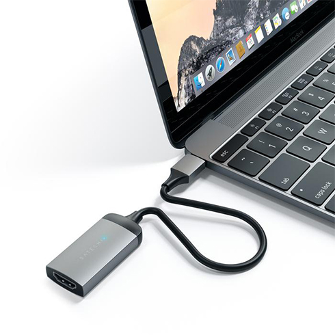 Satechi adaptér USB-C to HDMI 2.0 Ultra HD 4K 60Hz - Space Gray