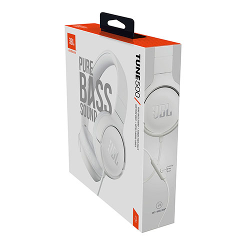 JBL Tune 500 White slúchadlá