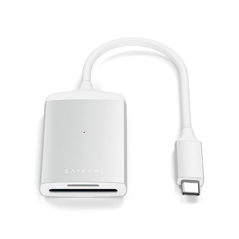 Satechi USB-C UHS-II Micro/SD Card reader - Silver Aluminium