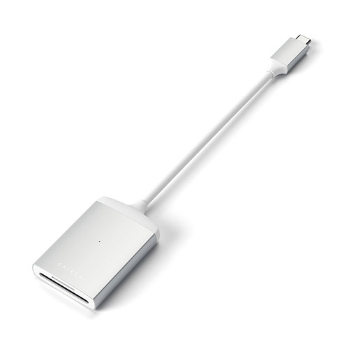 Satechi USB-C UHS-II Micro/SD Card reader - Silver Aluminium