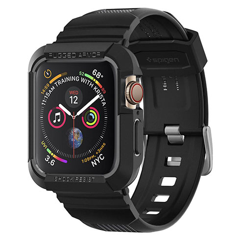 Spigen kryt Rugged Armor Pro pro Apple Watch S5/4 44mm - Black