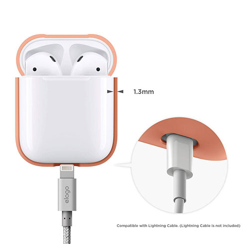 Elago Airpods Silicone Case - Peach