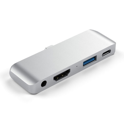 Satechi USB-C Mobile Pro Hub pre iPad Pro/Air 10.9" 2020 - Silver