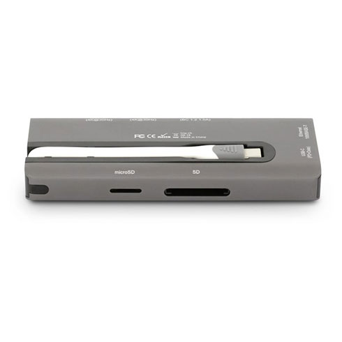 LMP USB-C Travel Dock 9 port - Space Gray Aluminium