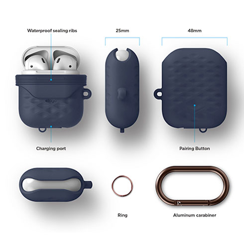 Elago AirPods Waterproof Hang Active Case - Jean Indigo