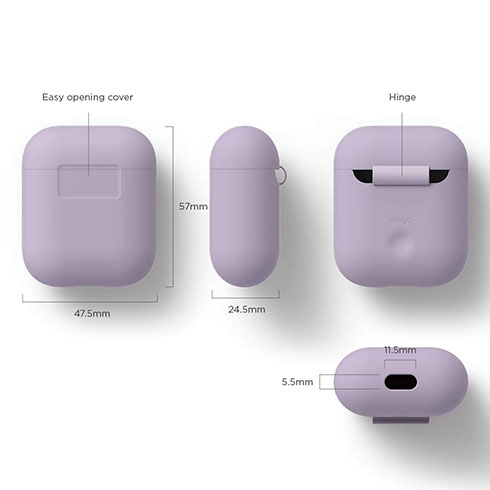 Elago Airpods Silicone Case-Lavender