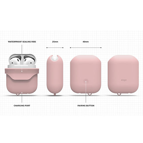 Elago AirPods Waterproof Case - Lovely Pink