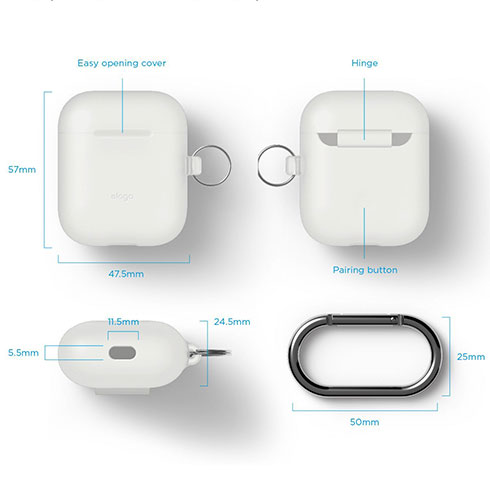 Elago Airpods Silicone Hang Case - Nightglow Blue