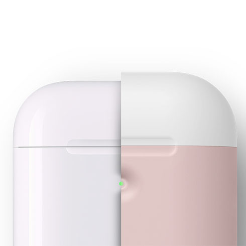 Elago Airpods 2 Silicone Duo Case-Pink/White, Blue