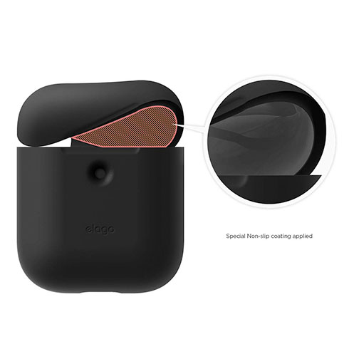 Elago Airpods 2 Silicone Case - Black
