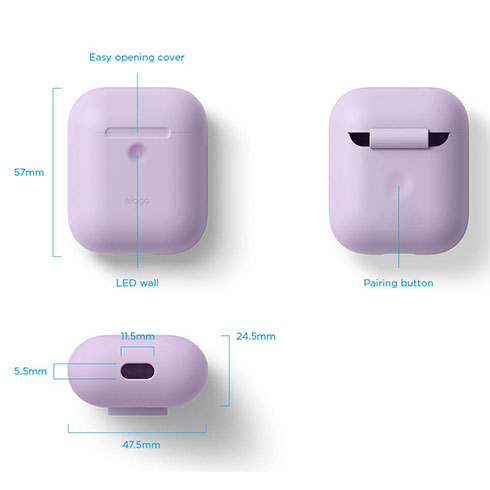 Elago Airpods 2 Silicone Case - Lavender