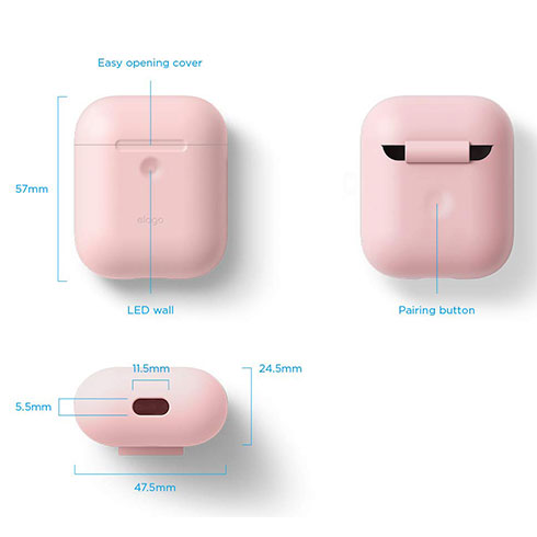 Elago Airpods 2 Silicone Case - Pink