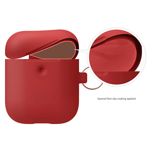 Elago Airpods 2 Silicone Hang Case - Red