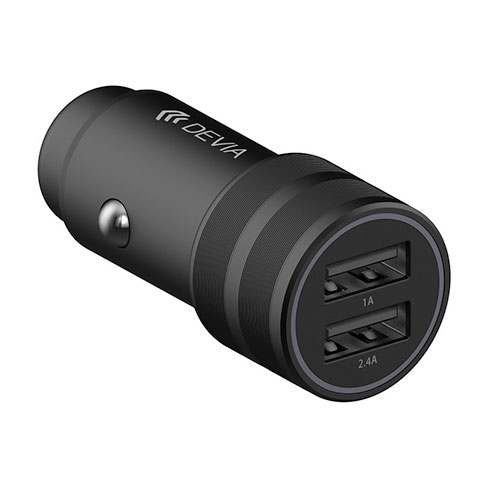 Devia nabíjačka do auta Traveller Series 2ports 5V, 2.4A - Black