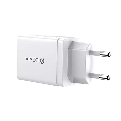 Devia sieťová nabíjačka Smart 2.4A 2 ports - White