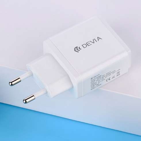 Devia sieťová nabíjačka Extreme Speed PD+2.4A 2 ports - White