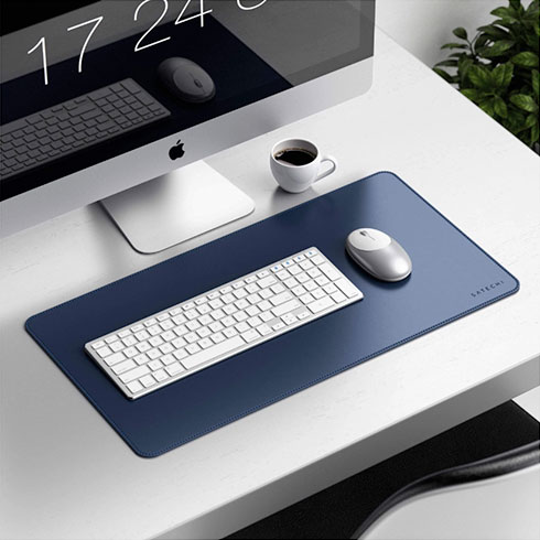 Satechi Eco Leather Desk Mat Blue