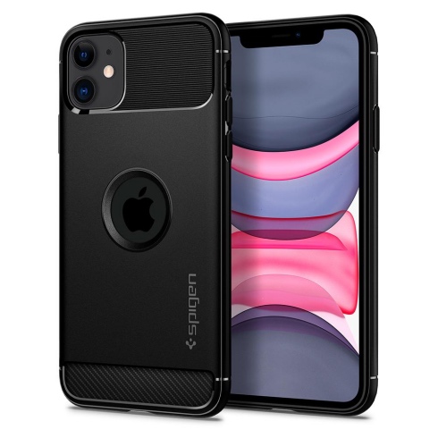 Spigen kryt Rugged Armor pre iPhone 11 - Black