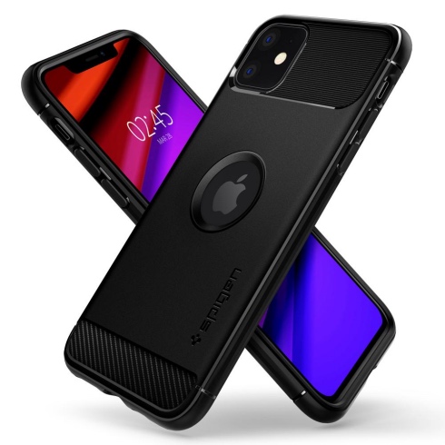 Spigen kryt Rugged Armor pre iPhone 11 - Black
