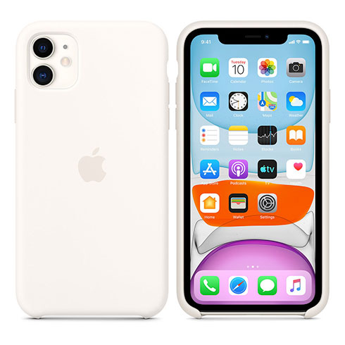 Apple Silikonový kryt na iPhone 11 - bílý
