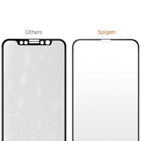 Spigen ochranné sklo Glass FC HD pre iPhone 11 Pro/XS - Black Frame