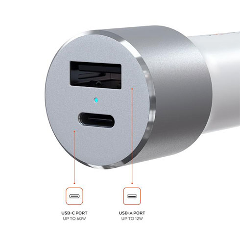 Satechi 72W Type-C PD Car Charger - White