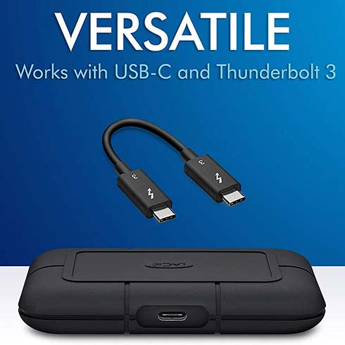 LaCie SSD 1TB Rugged Pro Thunderbolt 3 - Black