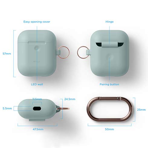 Elago Airpods 2 Silicone Hang Case - Baby Mint