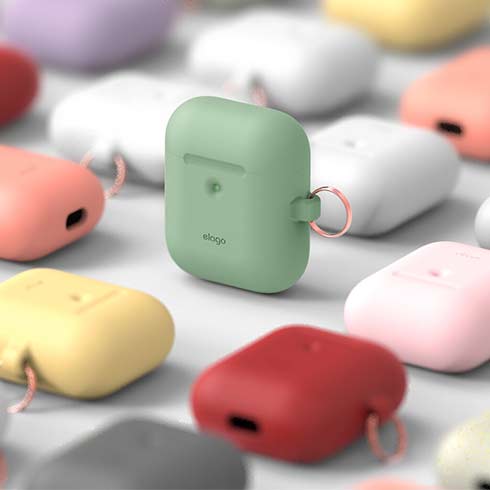 Elago Airpods 2 Silicone Hang Case - Pastel Green