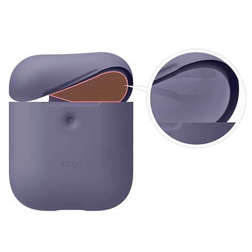 Elago Airpods 2 Silicone Case - Lavender Gray