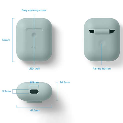 Elago Airpods 2 Silicone Case - Baby Mint